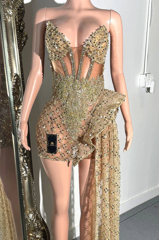 LAINEY STRAPLESS DRESS(READY TO SHIP)